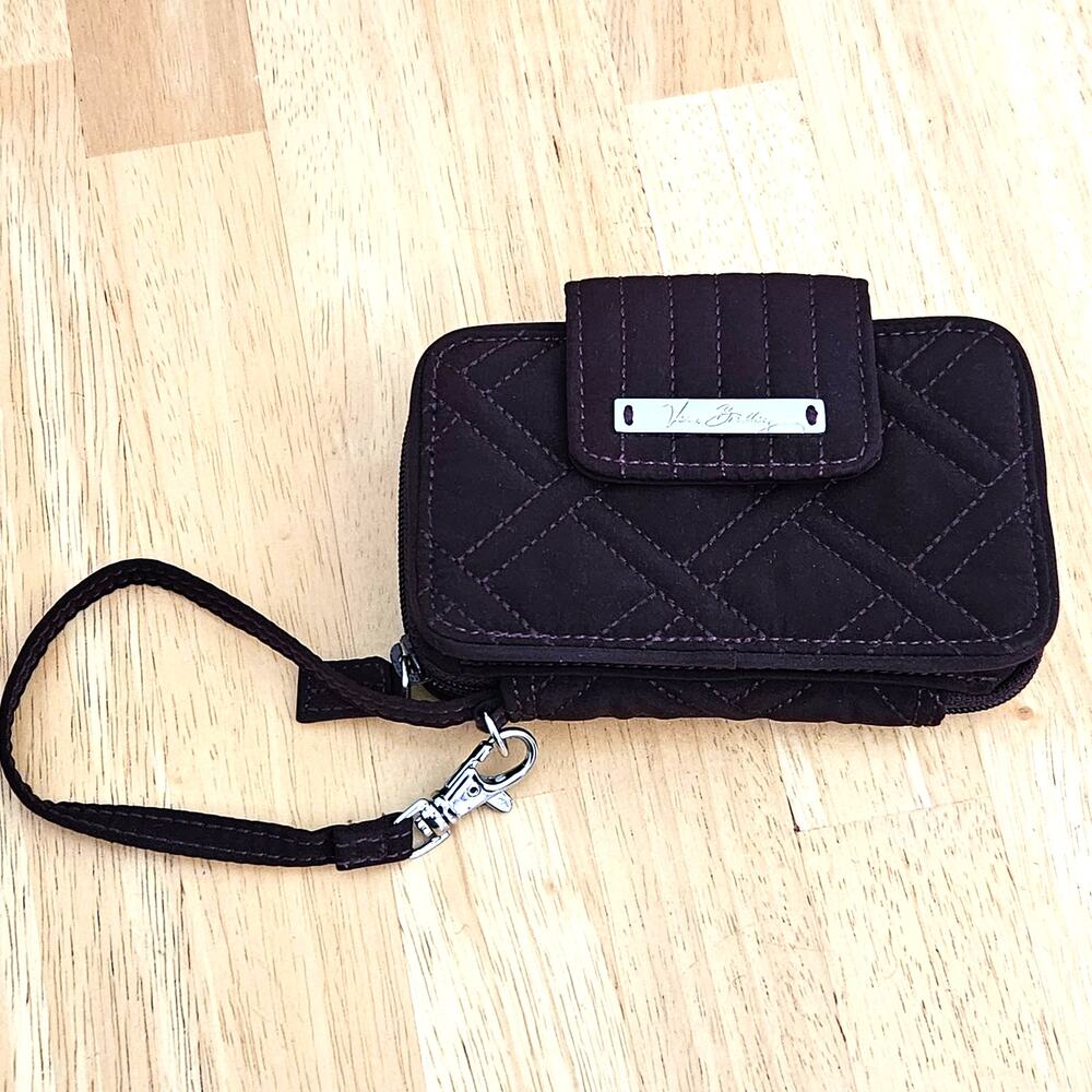 Vera Bradley Iconic RFID Wallet Wristlet Mulled Wine EUC